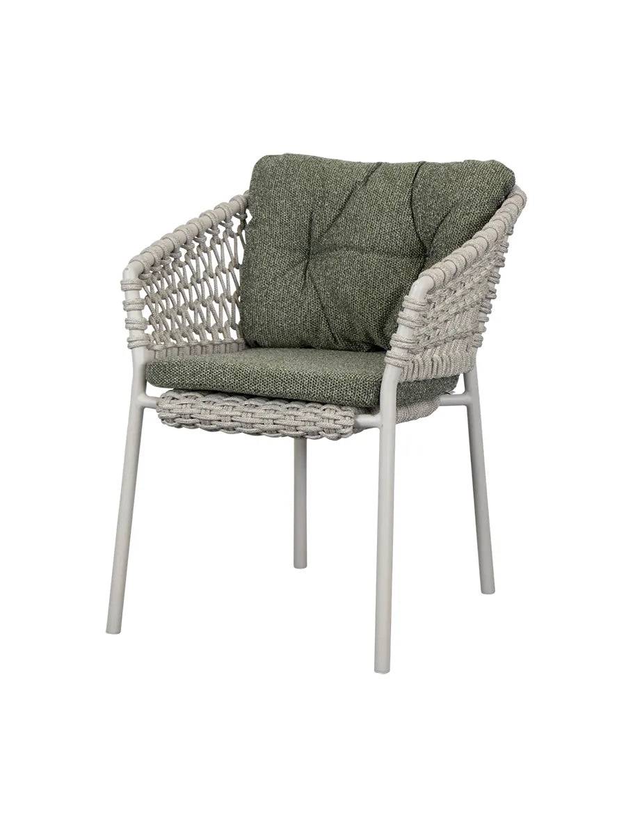 Ocean Stol, Soft Rope fra Cane-line Sand / Dark green, Cane-line Wove - Jacobsen Plus