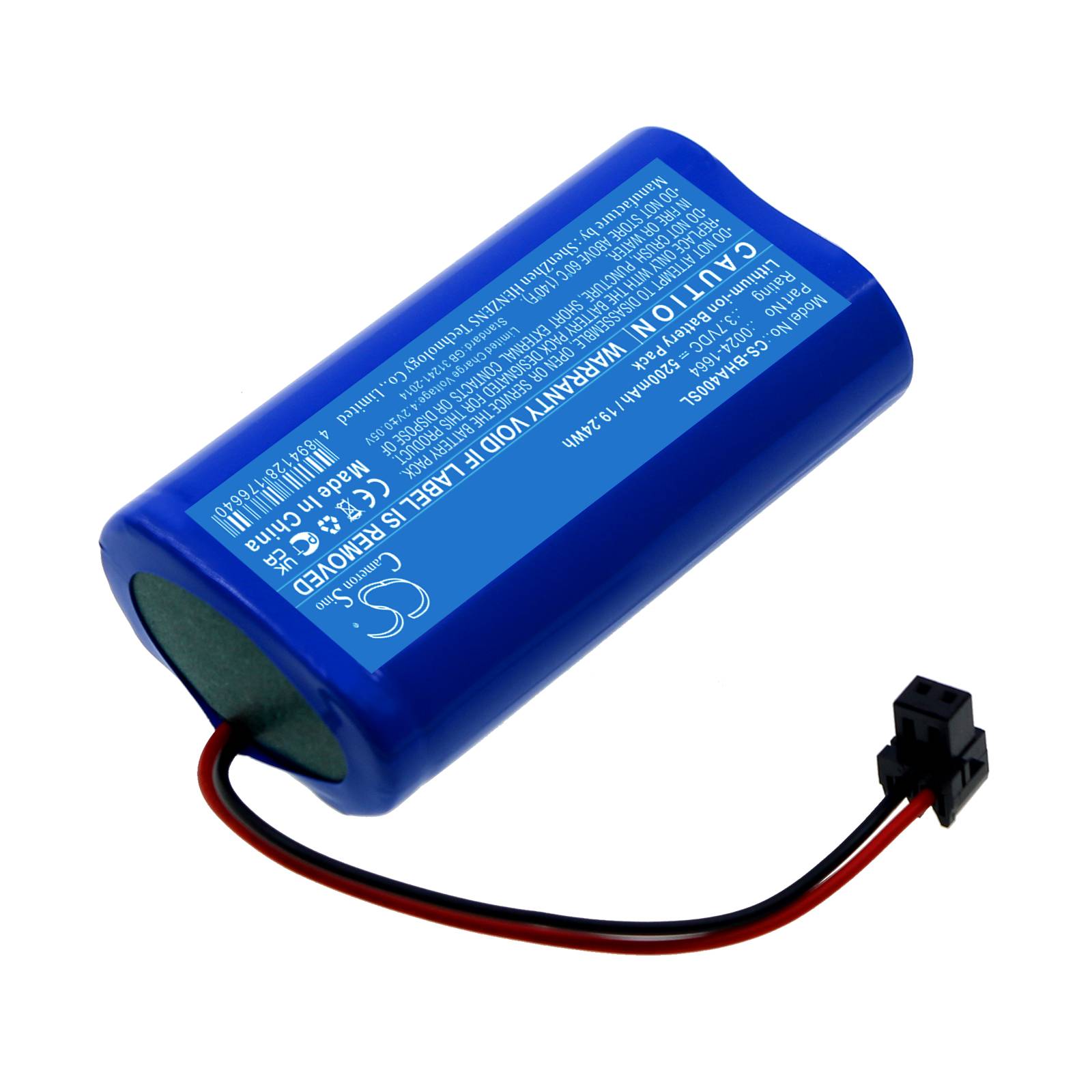 Batteri for Bacharach PCA-400 0024-1664 3.7 V 5200 mAh Li-ion