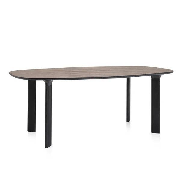 Analog Bord JH63 fra Fritz Hansen Valnød finér / Sort / Sort lakeret eg - Jacobsen Plus