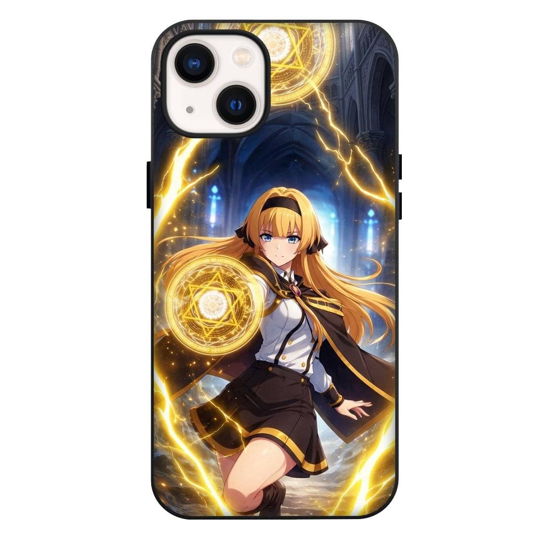 Wistoria Wand And Sword Lihanna Owenzaus Phone Case For iPhone Samsung Galaxy Pixel OnePlus Vivo Xiaomi Asus Sony Motorola Nokia - Lihanna Owenzaus Golden Lightning Magic Circle Poster.