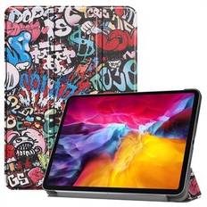 Mönsterutskrift Tri-fold Stand PU Läder Tablet Cover Smart Fodral med pennfack för Apple iPad Pro  (2021)