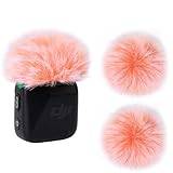 YOUSHARES Mikrofonfilter för DJI Mic Mini, 2 st plysch vindskydd, popfilter kompatibelt med DJI Mic Mini (rosa)