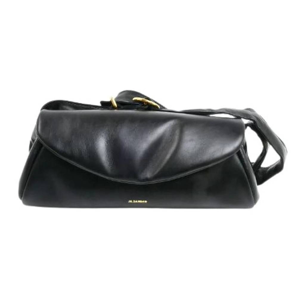 Jil Sander Pre-owned Pre-owned Cannolo Læder Skuldertaske - Vintage - Dame - Sort - ONE SIZE - Uld