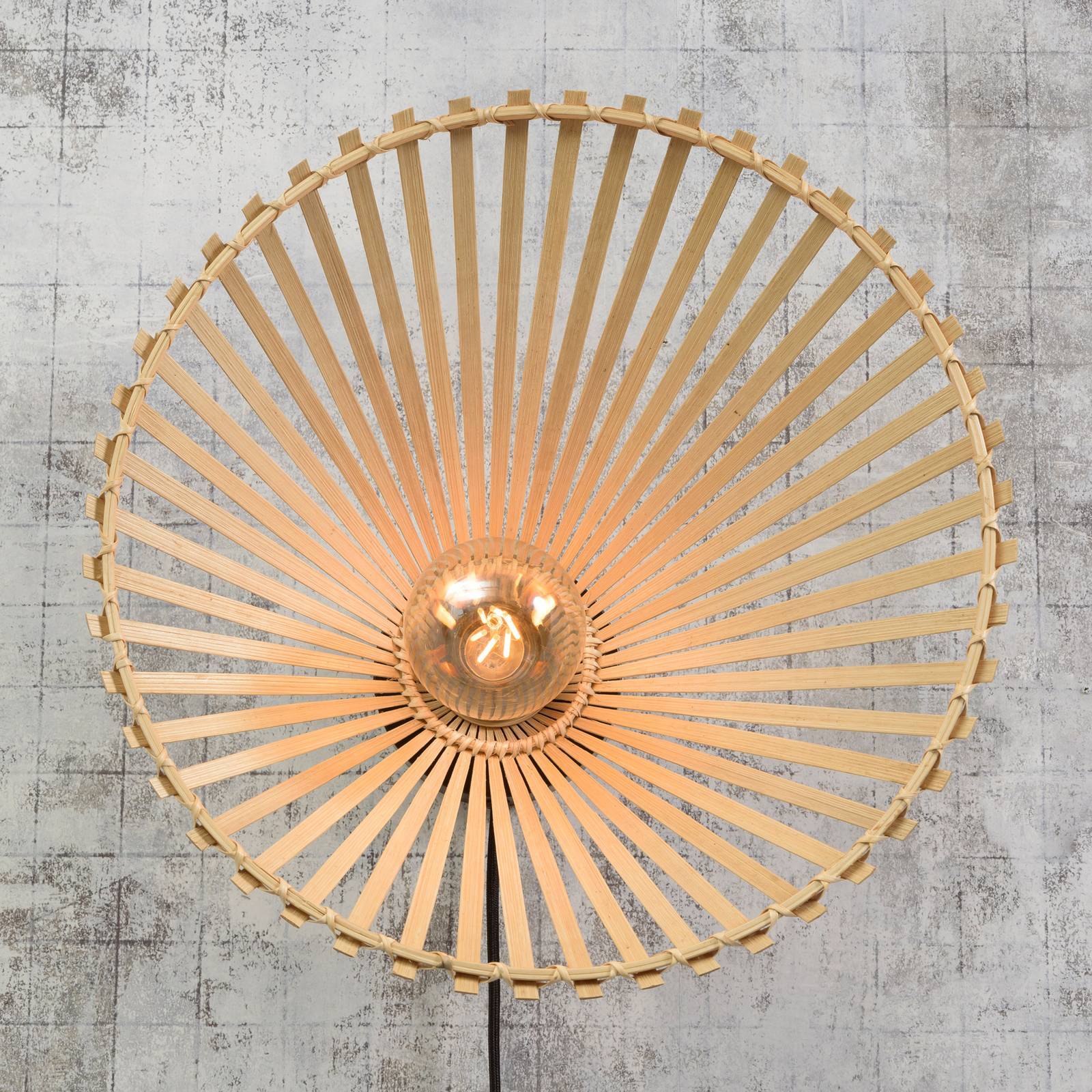 Good & Mojo Vägglampa Bromo, Ljust trä, Vardagsrum / matsal, Bambu, Design, Vägglampa, vägglampa inomhus