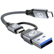 UseBean USB C-kabel 240W 0.2M,USB 3.2 Gen2-kabel[PD snabbladdning& 20Gbps datasynkronisering& 4K@60Hz],USB A/C till USB-C-kabel,typ C-laddare för iPhone 15 iPad Pro/Air MacBook Galaxy S23 Ultra