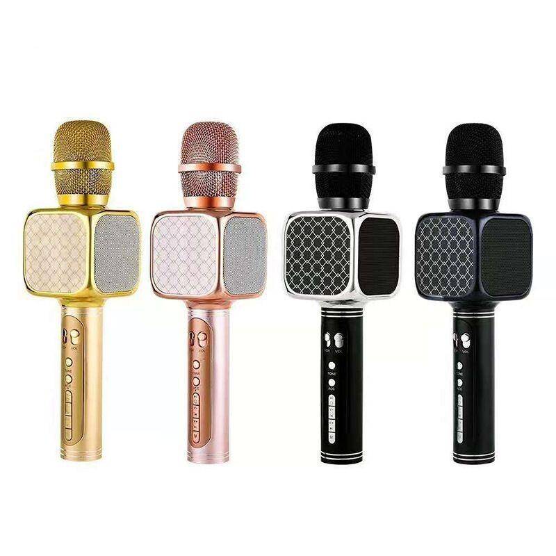 1 st Bluetooth-mikrofon Mobiltelefon Karaokeskatt Inbyggt ljudkort Trådlös mikrofon Stöder USB/TF-högtalare
