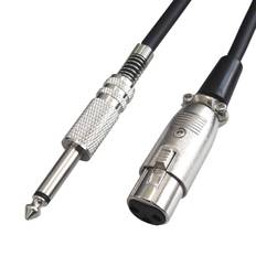 Monaural Standard Plug to Plug Cable 5M Microphone Cable 5m XLR Cable 5m F-Factory 6.3mm (Male) XLR/Cannon (Female) C-061