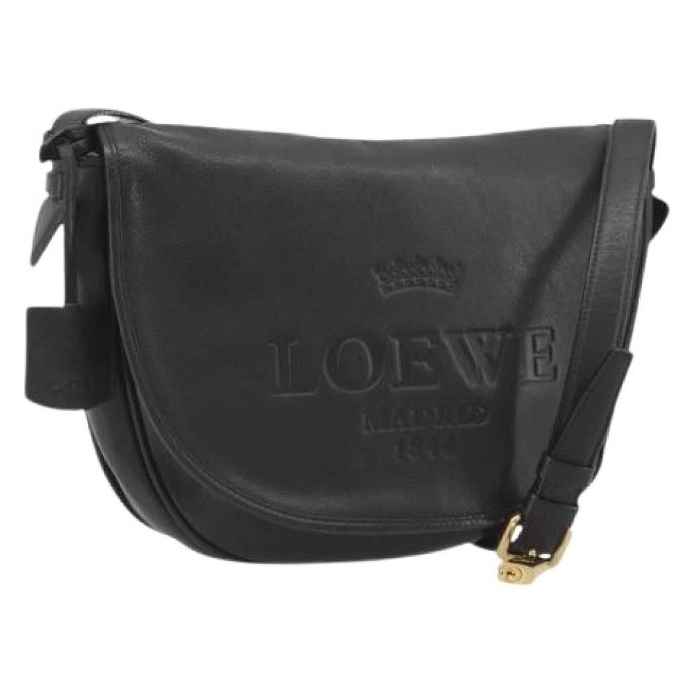 Loewe Pre-owned Pre-owned Skuldertaske - Vintage - Dame - Sort - ONE SIZE - Uld