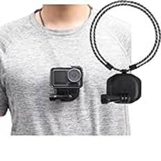 CERFFOOL Universell magnetisk halshållare för DJI Osmo Action 5 4 3 Insta360 GO 3 X4 GoPro Hero Black 13 12 11 10 9 etc actionkamera tillbehör