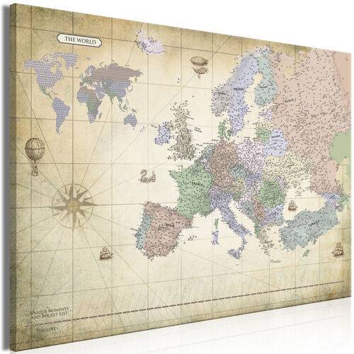 Billede - Map of Europe (1 Part) Wide - Flere Størrelser fra Walldelux.dk