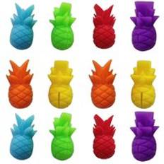 12 st ananas form vinglas markörer silikon vin identifierare drickskopp tecken (6 färger) - Storlek 1