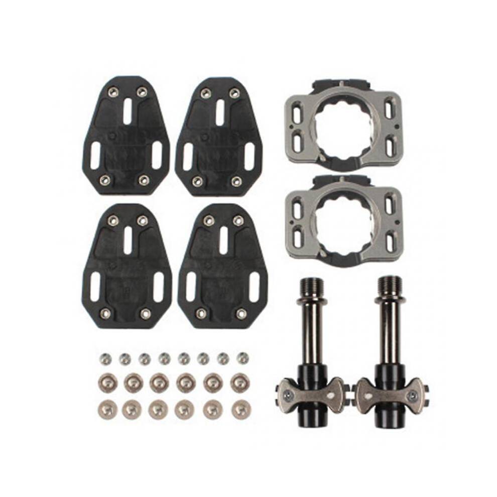 (Black Steel) For Titanium Alloy Ultralight Mtb Bike Self-locking Pedals 3 Sealed Bearing Road Cycling Pedal Replacement