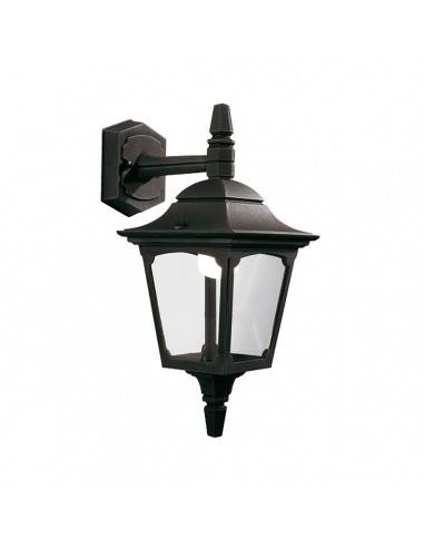 CHAPEL Udendørs væglampe i aluminium og glas H38 cm 1 x E27 - Sort/Klar