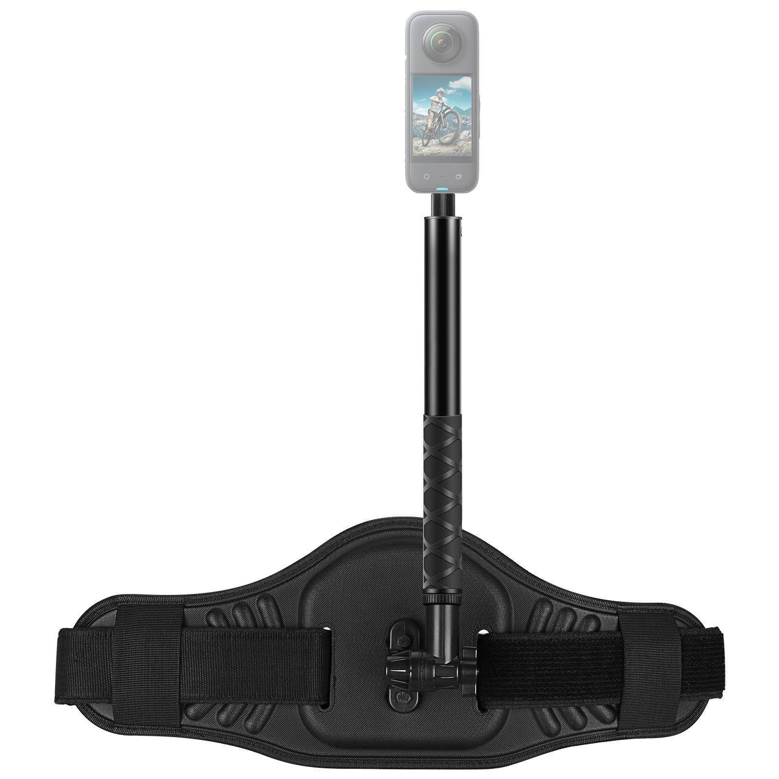 For GoPro/Insta360/DJI Waist Belt Mount Strap + Adjustable Selfie Stick Replacement Panoramic Sports Camera Accessories