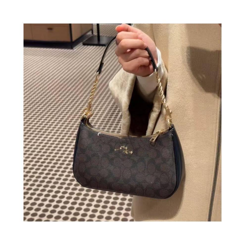 (black, 24.5x12x6cm) Mahjong Bag, Crossbody Chain Shoulder Bag, Handheld Crossbody Bag, Fashionable Vintage Denim Bag