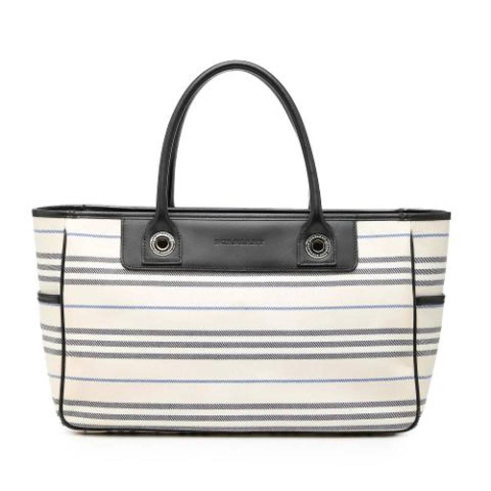 Burberry Vintage Pre-owned Vintage Tote Bag - Vintage - Dame - Hvid - ONE SIZE - Uld