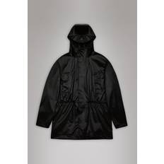 Rains Bold Long Jacket - Black Grain