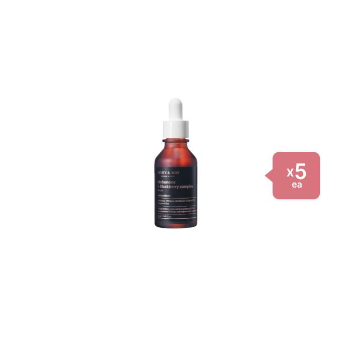 [DEAL]MARY&MAY Idebenone+Blackberry Complex Serum - 30ml (5ea) Set - black