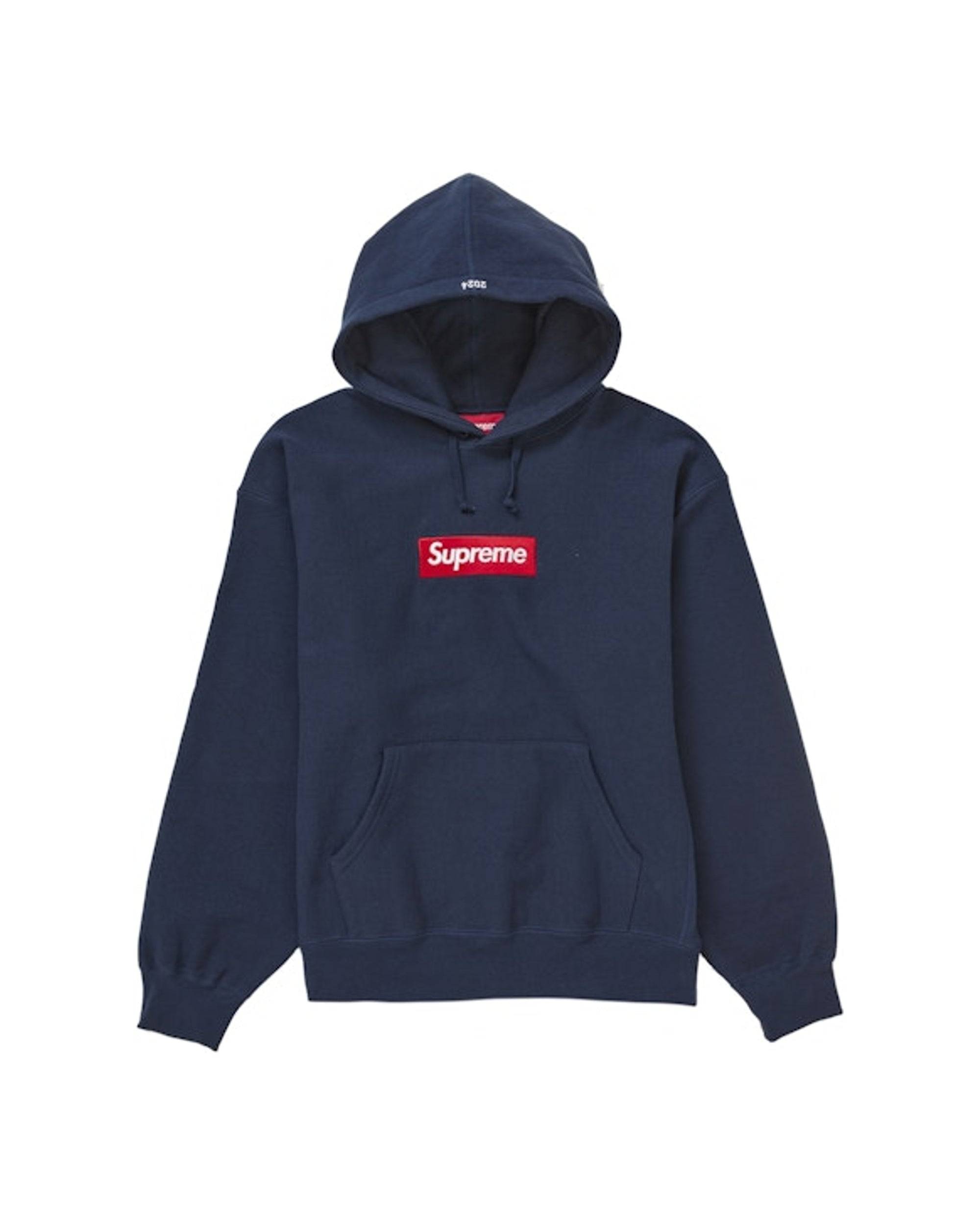 Supreme Box Logo Hoodie (FW24) Navy - M