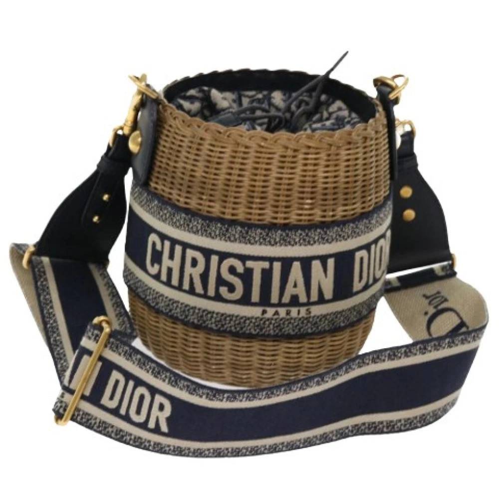 Dior Vintage Pre-owned Vintage Trotter Canvas Skuldertaske - Vintage - Dame - Blå - ONE SIZE - Uld