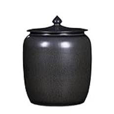 Large Ceramic Jar For Rice, Ceramic Rice Bucket With Lid, Food Containers Jar, Household Rice Barrel With Lid, Kitchen Flour Bucket, Rice Porcelain Bottle,chinese Containers For Food Ceramic Rice Jar(