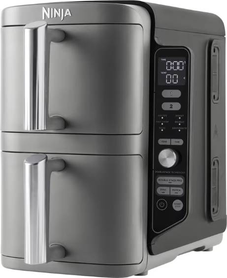 Ninja Dobbelt Airfryer SL400EU, XL, 2.47kW, Grå