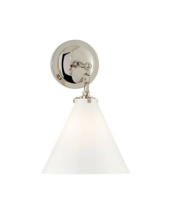 Visual Comfort Katie Conical vägglampa nickel/vit - Silver