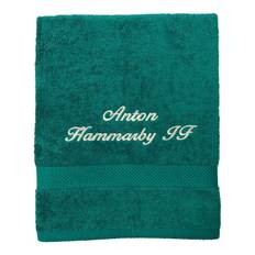 Handduk med namn - petrol - kursiv text, 50x70 cm LITEN HANDDUK