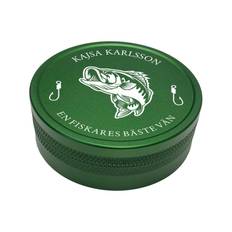 Snusdosa med gravyr - Fiske, GRÖN / ABBORRE