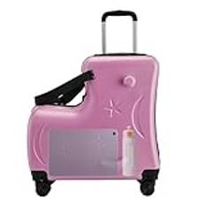 Kids Ride Suitcase, Ride On Luggage, Trolley Travel Bag, Child Travel Suitcase, Rideable Kids Travel Luggage, Secure Trolley Bag With Password Lock, Built-in Seat, And Scooter-style