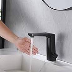 sensor taps black mixer tap bathroom sink touchless bathroom tap, infrared sensor tap for bathroom sink