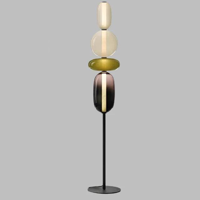 ChromaLuxe - Designer Golvlampa med Färgaccenter för en Sprudlande Atmosfär - Golvslampa 4 koppar B / Dimming på distans