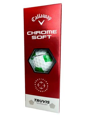 Callaway Golfbollar Chrome Soft 22 Truvis Vit/Grön (1st 3-pack)