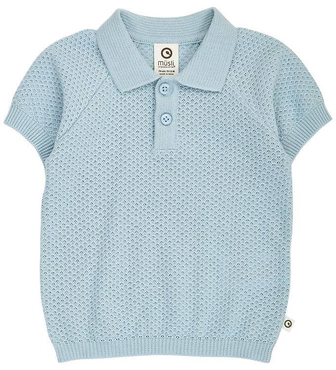 Müsli Polo - Stickad - Sea - Ocean - Müsli - 1½ år (86) - Polo