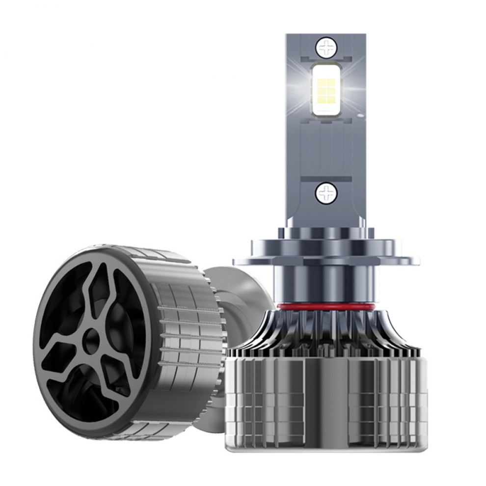 H7 LED-pære, 500 % lysere ultraklar 6500K hvid, ingen adapter nødvendig, plug and play, lang levetid, ingen flimmer,