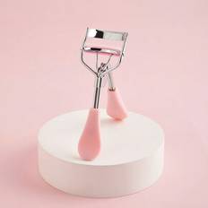 1 st rosa ögonfransböjare i rostfritt stål med silikondyna, professionellt kosmetiskt verktyg för att enkelt locka ögonfransar på 5 sekunder, bärbar