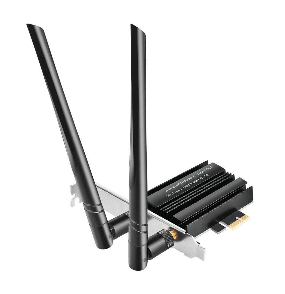 WiFi 6e AX3000 Wi-Fi-adapter tri band 2.4G/5G/6G för stationär dator PCIE trådlöst nätverkskort med stöd för 5.2 Bluetoo