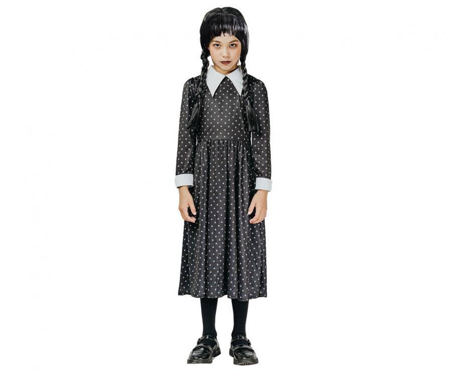 Halloween Gothic skolfröken, skolfrökenkostym 120/130 cm