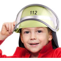 Balinco Feuerwehrhelm 112" für Kinder mit Klappvisier & Nackentuch | Größe verstellbar | ideal als Kostüm/Verkleidung zum Karneval