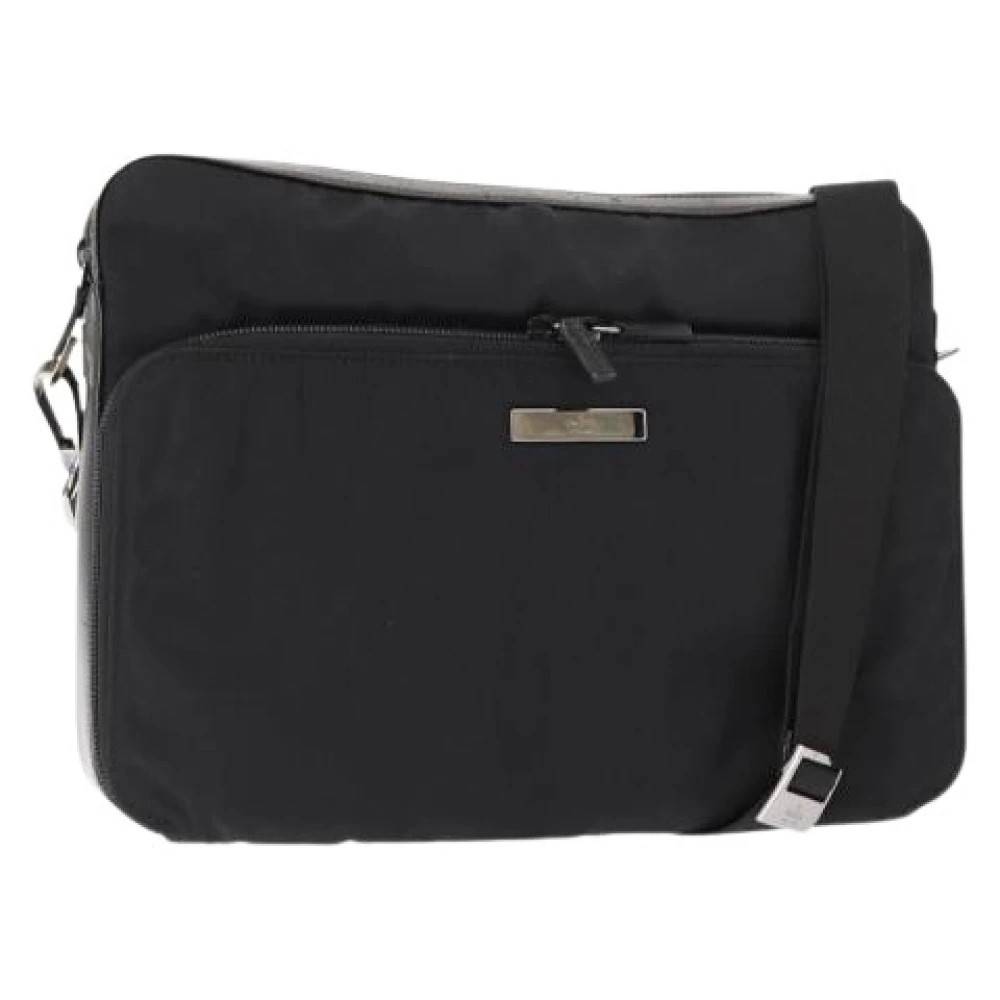 Gucci Vintage Pre-owned Nylon Cross Body Taske - Vintage - Dame - Sort - ONE SIZE - Nylon