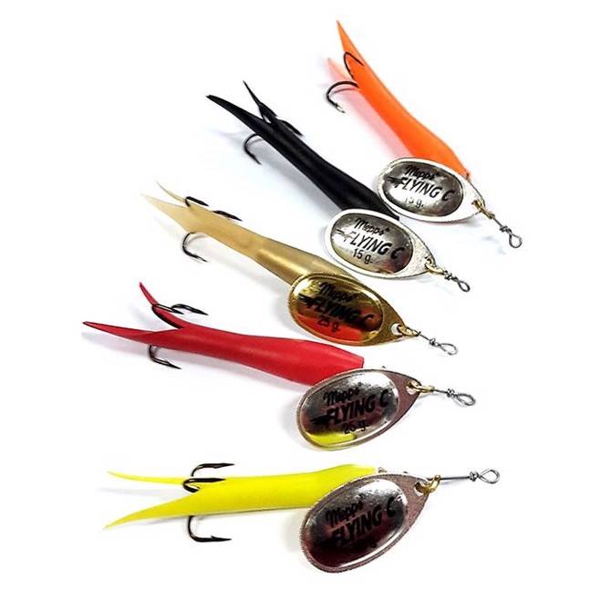 Mepps Flying C spinner-15 gr-fluo orange/sølv