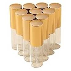 AOEGBY Parfymflaska för påfyllning, 35/styck, 5 ml, 10 ml, 15 ml, guld, transparent glas, förtjockad sprayflaska, mini, parfymflaska, resestorlek (15 ml)