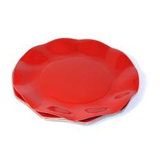 Engångsartiklar till fest, röd, Små desserttallrikar (10-pack)
