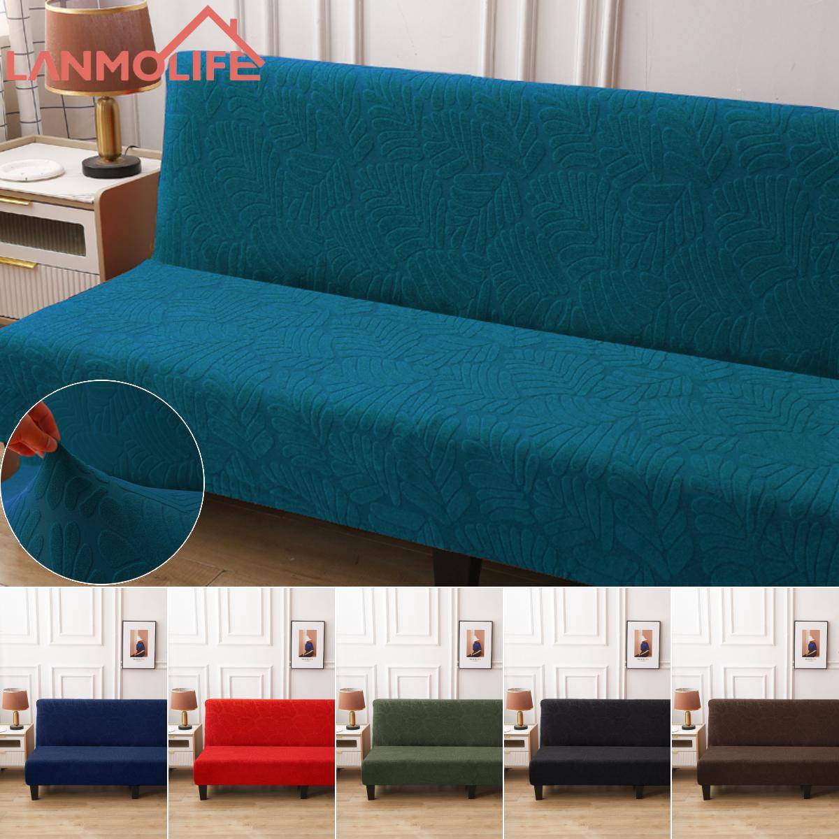 Vattentätt överdrag för bäddsoffa i vardagsrumet Vikbar soffa utan armstöd Stretchigt tjockt sofföverdrag Fåtöljöverdrag Skydd
