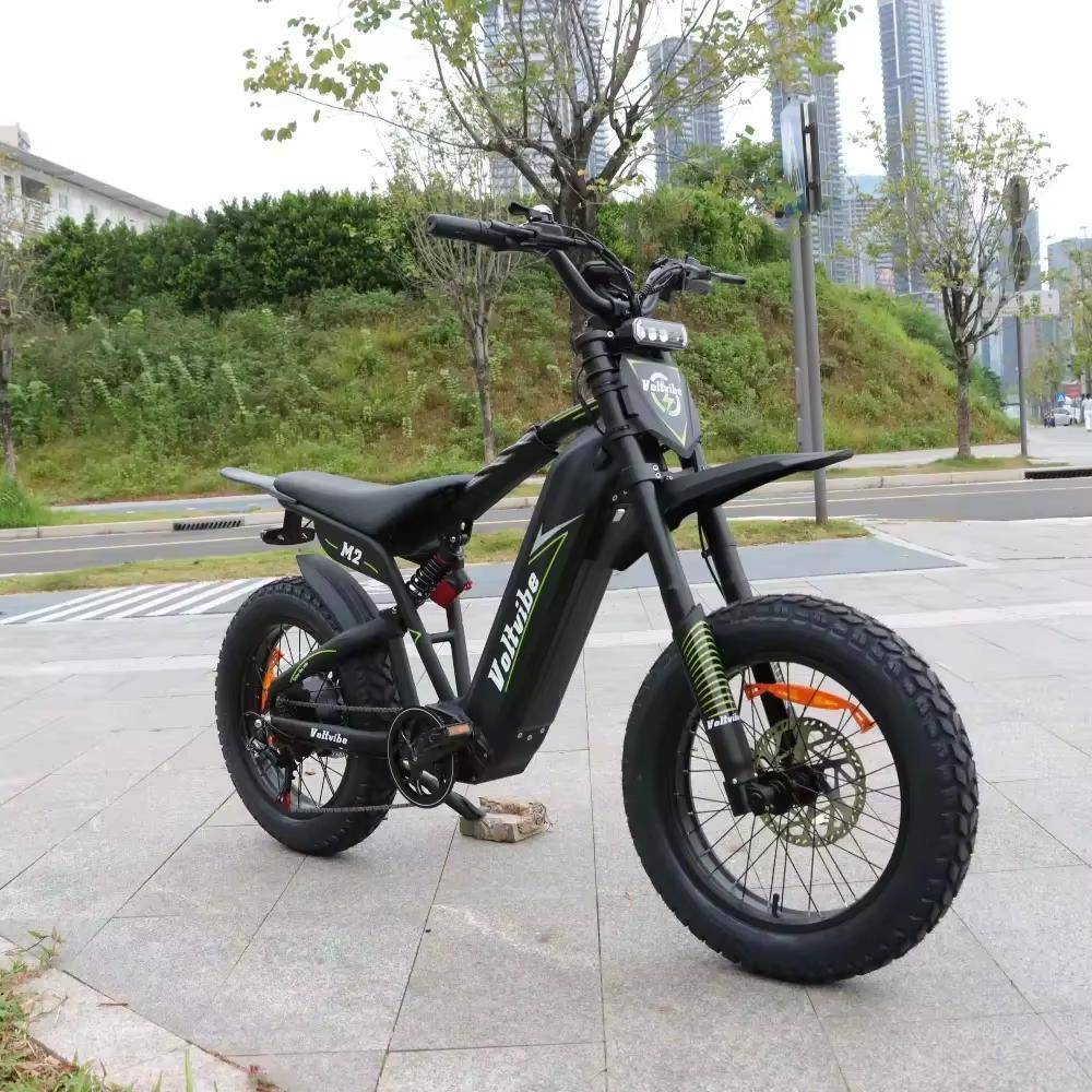 2026 Ny M2 2000W Toppeffekt 5000W Elcykel 60V 25Ah Batteri Topphastighet 75KM/H Fullt Fjädringssystem Aluminiumlegeringsram