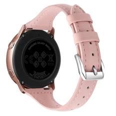 Samsung Galaxy Watch Active 2 40mm Smalt armband i äkta läder, Rosa