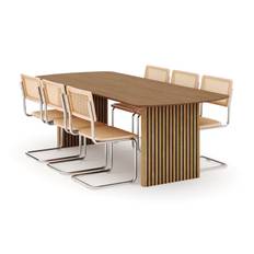 Scandinavian Choice Richeto Matbord 240 cm med 6 st Build Matstolar - Naturlig finish Matgrupper Brun
