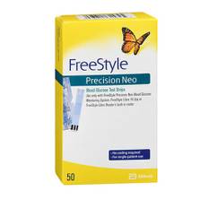 Freestyle, Precision Neo Blood Glucose Test Strips, 50 Each