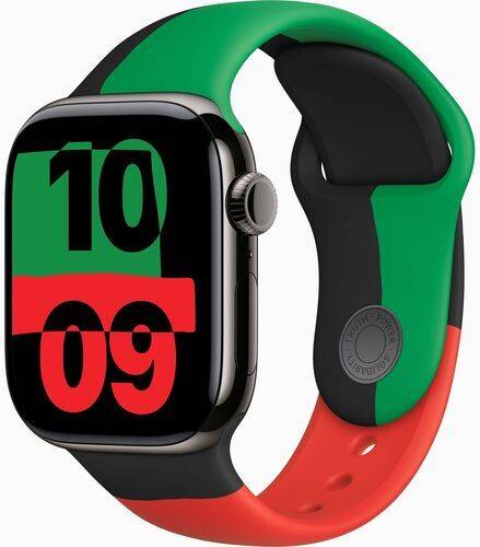 Apple Watch Series 10 Titan 42 mm (2024) | GPS + Cellular | skiffer | Sportband M/L | Black Unity