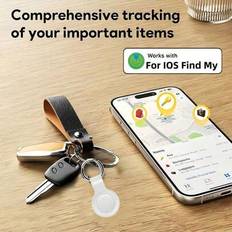 A-Tag Air Tracker Trådlös Tracker, GPS Smart Tag Locator Spårningsenhet, Key Finder och Item Locator, Air Tracker Item Finder, Fungerar för IOS Find M - Vitt (En-Storlek)